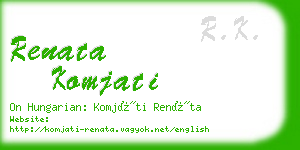 renata komjati business card